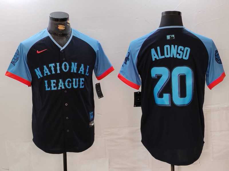 Mens New York Mets #20 Pete Alonso Navy 2024 All Star Limited Stitched Jersey->2024 mlb all-star->MLB Jersey
